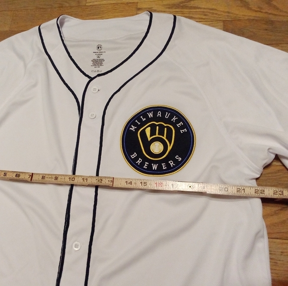 True Fan Milwaukee Brewers MLB Jersey Men's XL - Picture 3 of 6